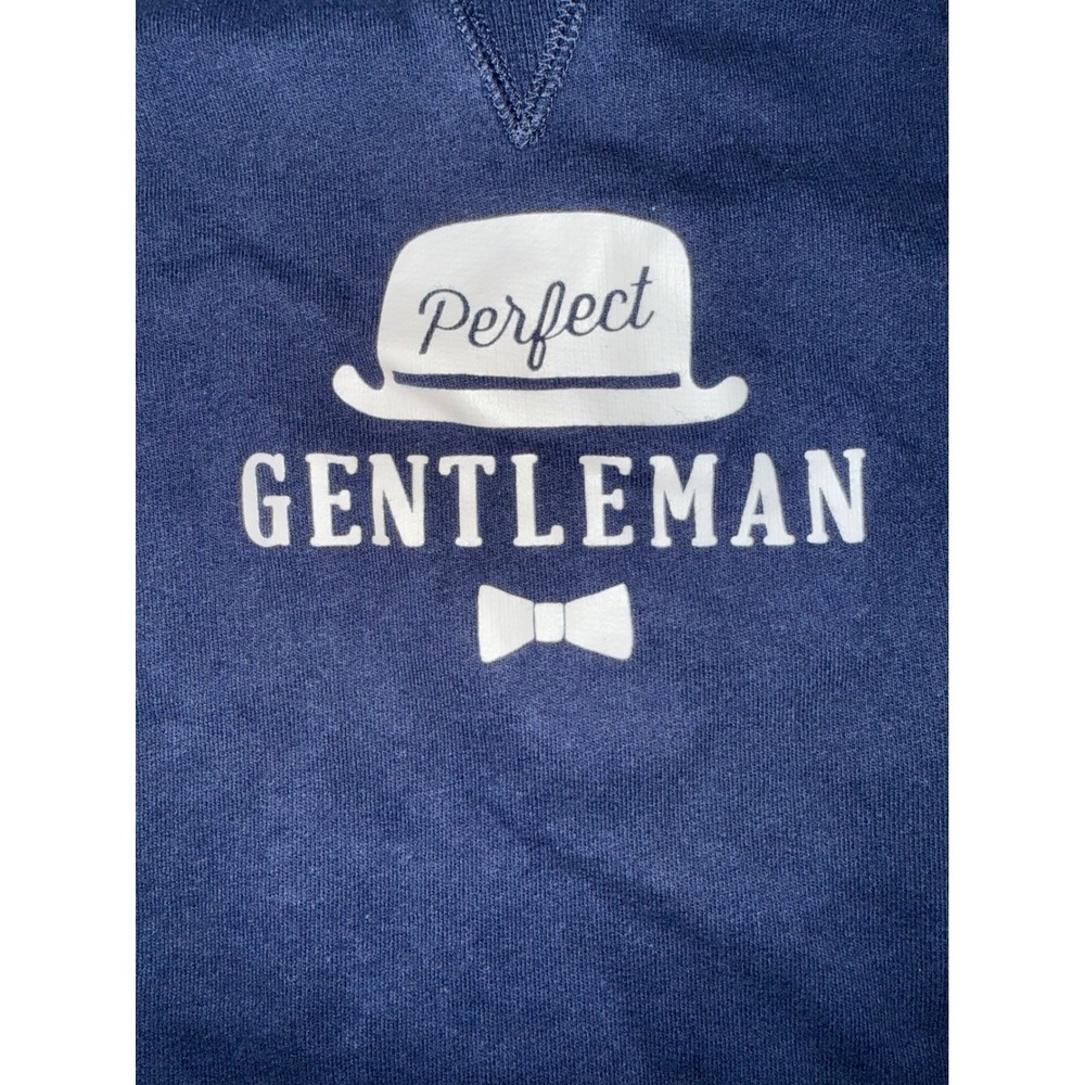 Carters Baby Boys Navy Gray Perfect Gentleman Long Sleeve Romper 24 Months - Picture 2 of 5